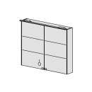 Spiegelschrank FIT LED 90 cm.B:90, H:74, T:19cm