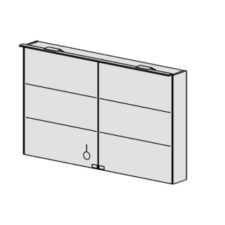 Spiegelschrank FIT LED 120 cm.B:120, H:74,T:19cm