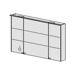 Spiegelschrank FIT LED 120 cm.B:120, H:74, T:19cm