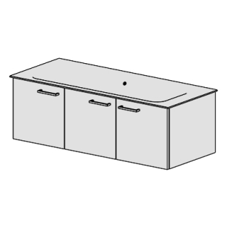 Unterbau Finion-Slim 120 cm, B:118, H:39, T:49,3 cm