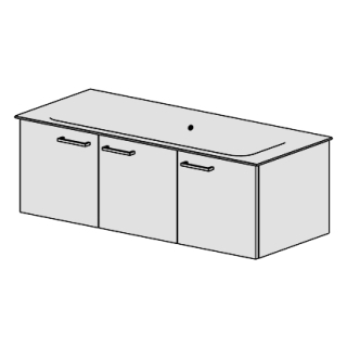 Unterbau Finion-Slim 120 cm, B:118, H:39, T:49,3 cm