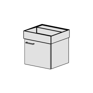 Unterbau Kartell-Slim 51 cm B:47, H:39, T:44,8 cm