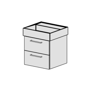 Unterbau Kartell-Confort 51cm, B: 46, H: 46, T: 44,8 cm