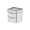 Unterbau Kartell-Confort 51cm, B: 46, H: 46, T: 44,8 cm