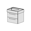 Unterbau Kartell-Confort 60cm, B: 57, H: 46, T: 44,8 cm