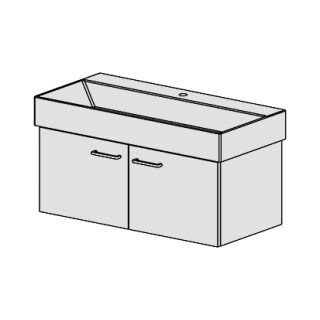 Unterbau Premium-Slim 100 cm B:96, H:39, T:45,8 cm