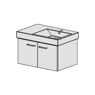 Unterbau Zero Domino-Slim 75 cm