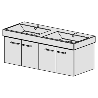 Unterbau Zero-Slim 125 cm B:121, H:39, T:48,8 cm