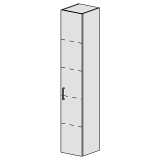 Hochschrank Spacio 30 cm B: 30, H: 168, T: 33,2 cm