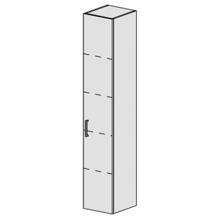 Hochschrank Spacio 30 cm B: 30, H: 168, T: 33,2 cm