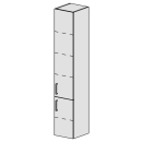Hochschrank Spacio 30 cm B: 30, H: 168, T: 33,2 cm