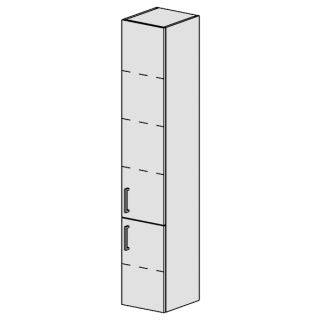 Hochschrank Spacio 30 cm B: 30, H: 168, T: 33,2 cm