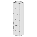 Hochschrank Spacio 40 cm B: 40, H: 168, T: 33,2 cm