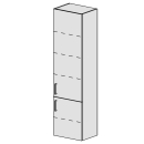 Hochschrank Spacio 45 cm B: 45, H: 168, T: 33,2 cm