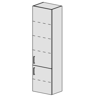Hochschrank Spacio 45 cm B: 45, H: 168, T: 33,2 cm