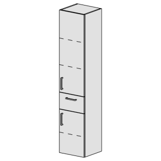Hochschrank Spacio 35 cm B: 35, H: 168, T: 33,2 cm