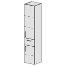 Hochschrank Spacio 35 cm B: 35, H: 168, T: 33,2 cm