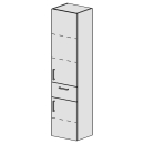 Hochschrank Spacio 40 cm B: 40, H: 168, T: 33,2 cm