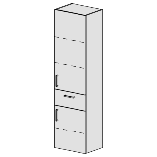 Hochschrank Spacio 45 cm B: 45, H: 168, T: 33,2 cm