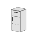 Seitenschrank Spacio 36 cm B: 36, H: 73,1, T: 34 cm