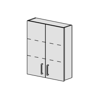 Oberschrank Spacio 60 cm B: 60, H: 72,5, T: 17,8 cm