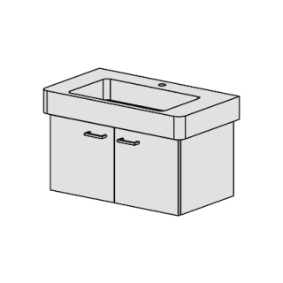 Unterbau Pro-Slim 85 cm, B:78, H:39, T:44,8 cm