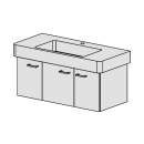 Unterbau Pro-Slim 105 cm, B:98, H:39, T:44,8 cm