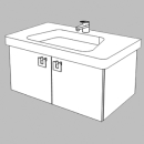 Unterbau Modernaplus Slim 80 cm