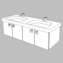 Unterbau Modernaplus Slim 130 cm