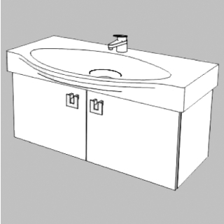 Unterbau Palace-Slim 90 B:86, H:39, T:35,8 cm