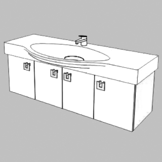 Unterbau Palace-Slim 120 cm B:116, H:39, T:35,8 cm