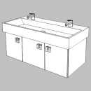 Unterbau Memento Slim 100 cm B:95, H:39, T:44,8 cm