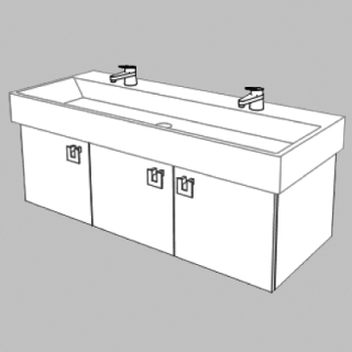 Unterbau Memento Slim 120 cm B:114, H:39, T:44,8 cm
