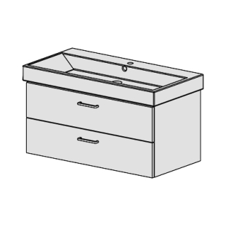 Unterbau Zero- Confort 100 cm, B: 96, H: 46, T: 48,8 cm