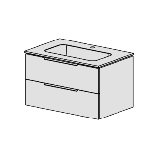 Badmöbel Glano Mineral 81 cm B:81, H:47,5 T:51,5 cm