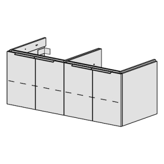 Unterbau Glano Top 120 cm B: 120, H: 46, T: 50,7 cm