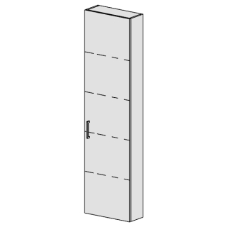 Hochschrank Spacio 45 cm B: 45, H: 168, T: 17,8 cm