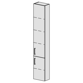 Hochschrank Spacio 30 cm B: 30, H: 168, T: 17,8 cm