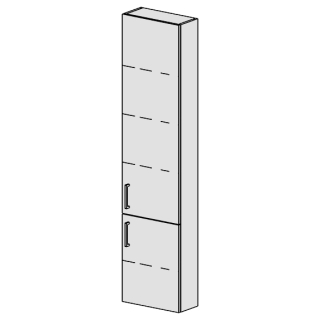 Hochschrank Spacio 40 cm B: 40, H: 168, T: 17,8 cm