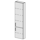 Hochschrank Spacio 45 cm B: 45, H: 168, T: 17,8 cm