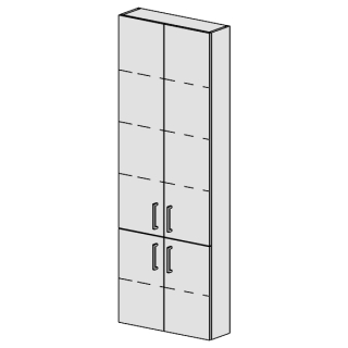 Hochschrank Spacio 60 cm B: 60, H: 168, T: 17,8 cm