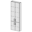Hochschrank Spacio 60 cm B: 60, H: 168, T: 17,8 cm