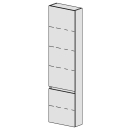 Hochschrank Spacio 45 cm B: 45, H: 168, T: 17,8 cm