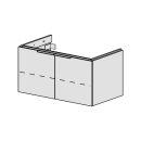Unterbau Glano Top 90 cm B: 90, H: 46, T: 50,7 cm