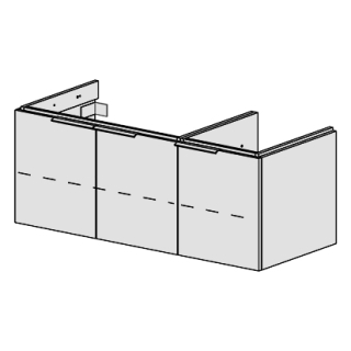 Unterbau Glano Top 120 cm B: 120, H: 46, T: 50,7 cm