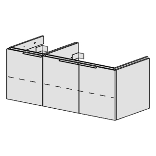 Unterbau Glano Top 120 cm B: 120, H: 46, T: 50,7 cm