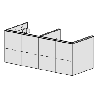 Unterbau Glano Top 120 cm B: 120, H: 46, T: 50,7 cm