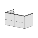 Unterbau Glano Top 90 cm B: 90, H: 46, T: 50,7 cm
