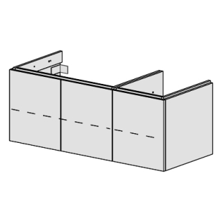 Unterbau Glano Top 120 cm B: 120, H: 46, T: 50,7 cm