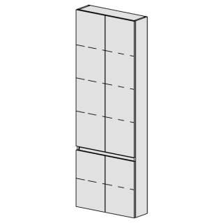 Hochschrank Spacio 60 cm B: 60, H: 168, T: 17,8 cm